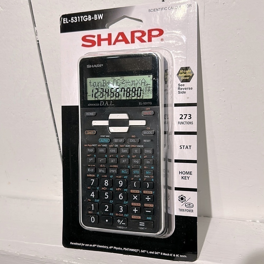 Sharp EL-531TGB-BW Calculator AP CHEMISTRY PHYSICS 273 Functions Scientific